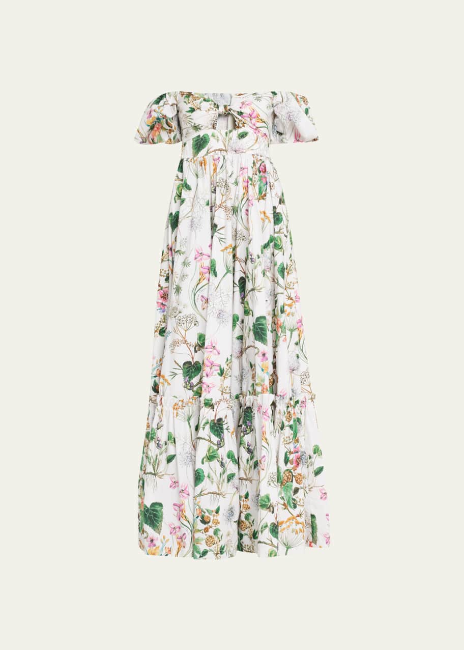 Cara Cara Payton Off-Shoulder Cutout Poplin Maxi Dress - Bergdorf Goodman