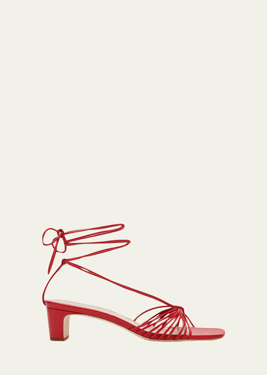 Loeffler Randall Riley Knotted Leather Wrap Sandals Bergdorf Goodman