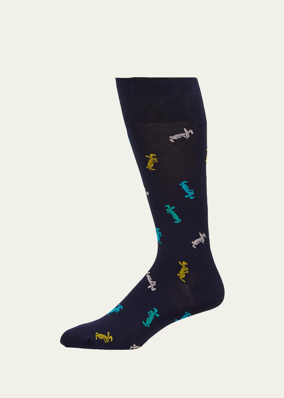 Paul Smith Men's Barry Multicolor Rabbit Crew Socks - Bergdorf Goodman