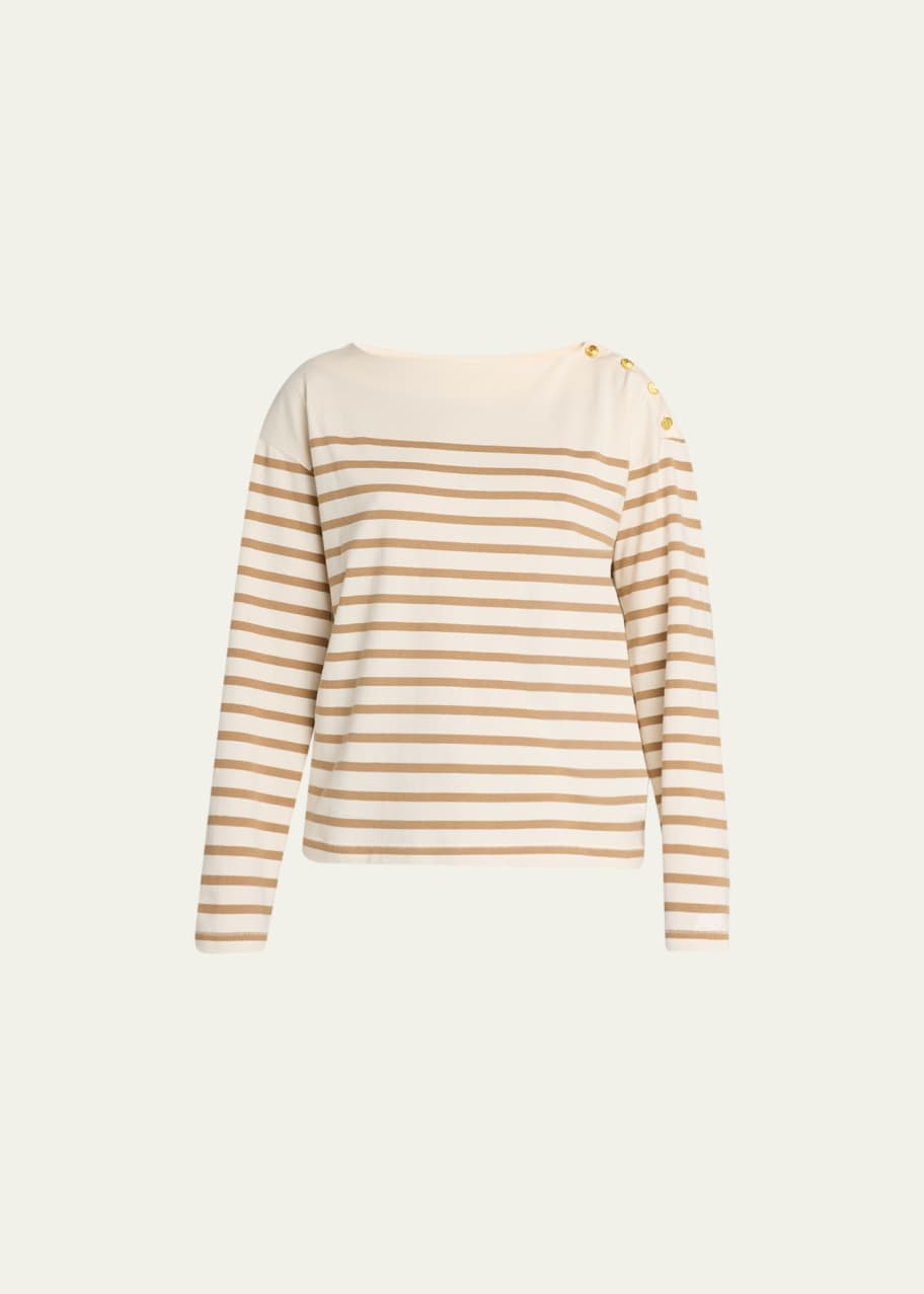 Image 1 of 1: Bardot Striped Long Sleeve Top