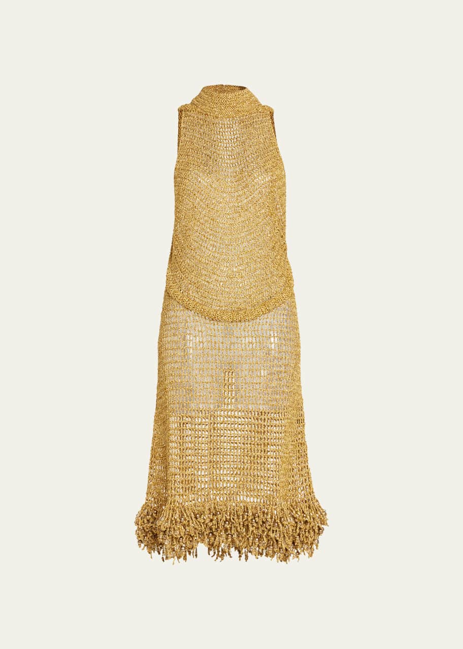 Proenza Schouler Crochet Hand-Embroidered Fringe Dress - Bergdorf Goodman