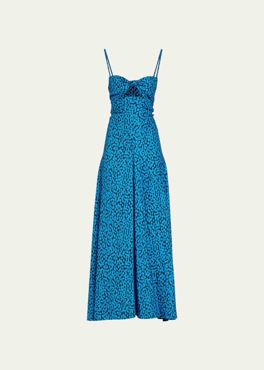 Proenza Schouler Printed Leopard Maxi Dress with Keyhole Front ...