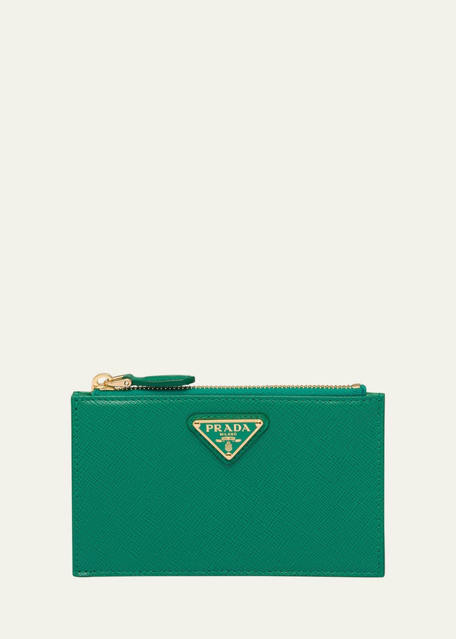 Image 1 of 1: Saffiano Triangolo Saffiano Wallet