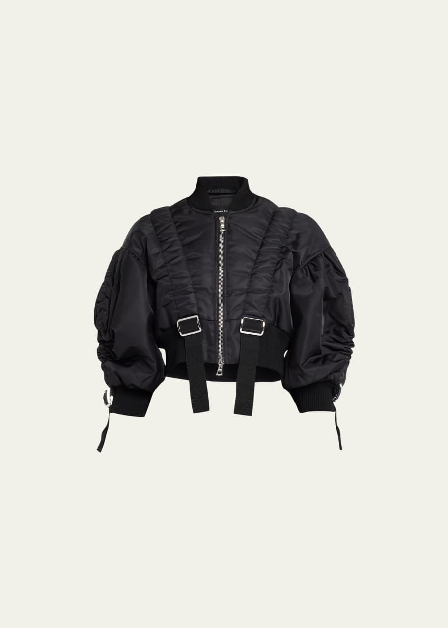 Simone Rocha Cropped Bomber Jacket with Adjustable Sliders