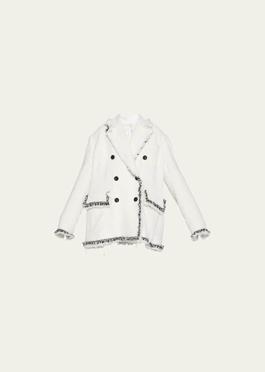 Tweed Jacket in White - Sacai