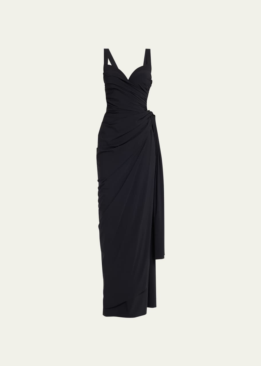 Chiara Boni La Petite Robe Raelynn Draped Sweetheart Column Gown ...