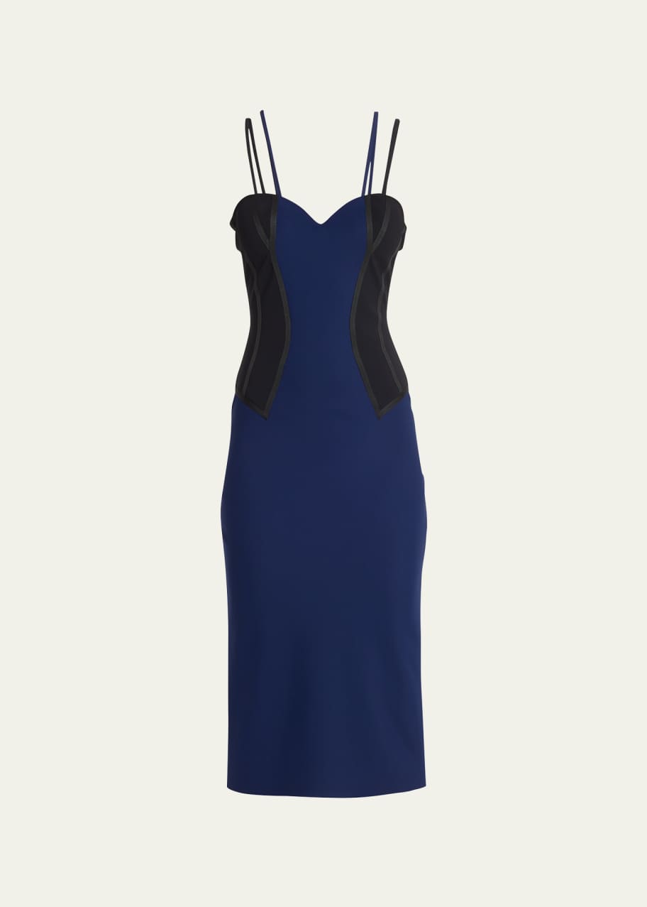 chiara boni la petite robe blue dress Chiara Boni La Petite Robe Mu BIC Dress in Rich Blue and White, Size  40/42/46