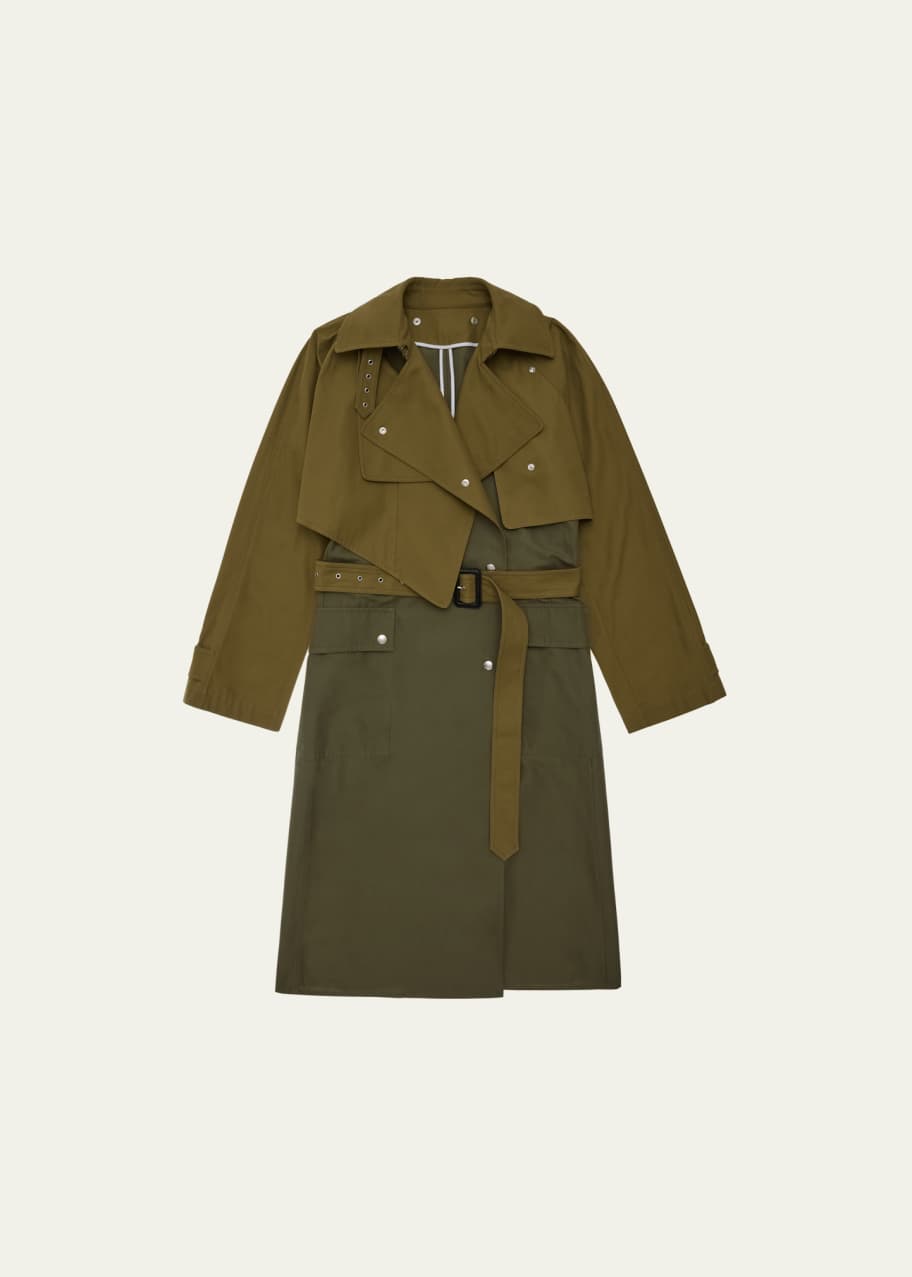 HELMUT LANG チェスターコート オリーブ Helmut Lang Hybrid Trench Coat - Bergdorf Goodman