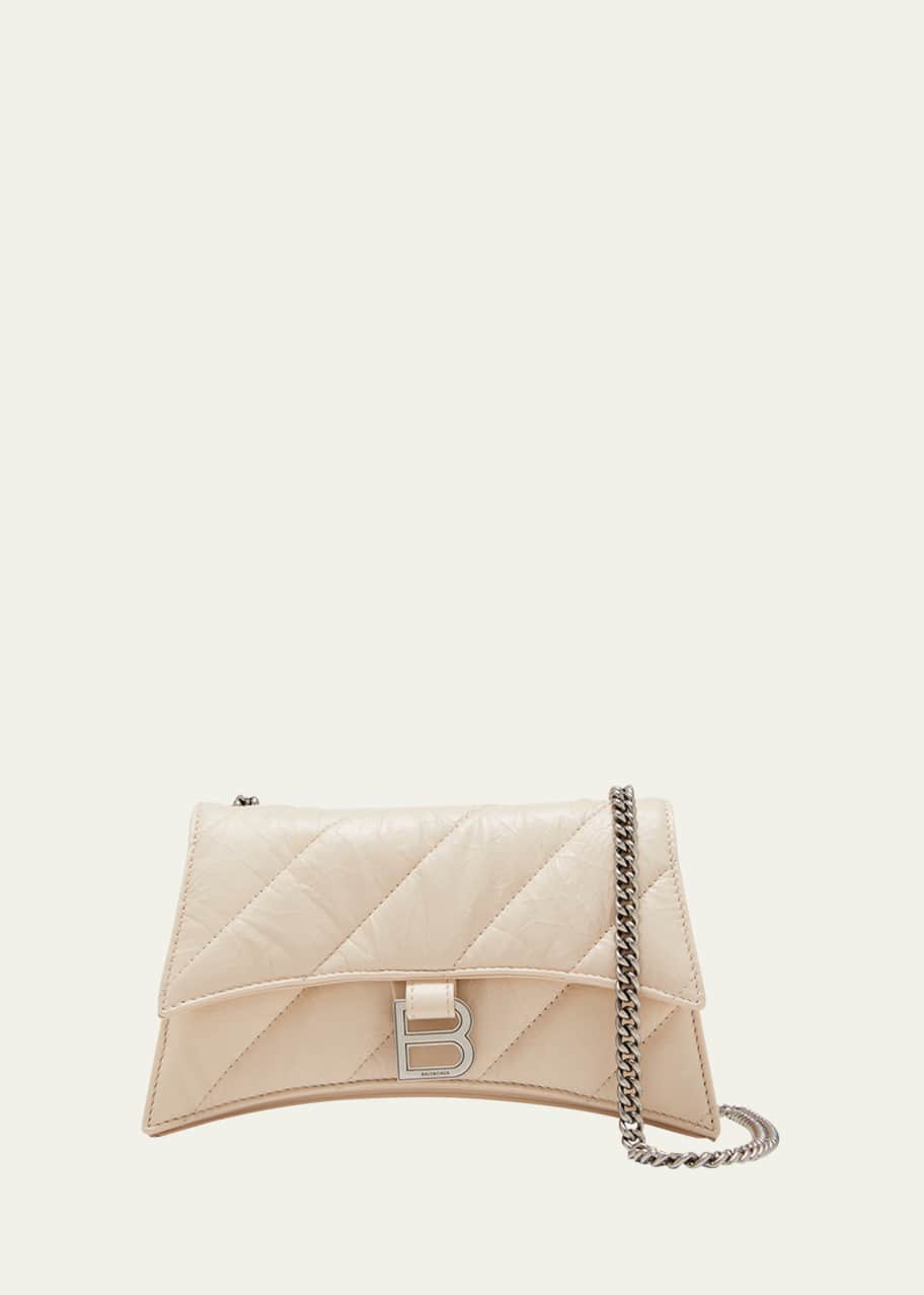 Image 1 of 1: Crush Quilted Leather Wallet on Chain
