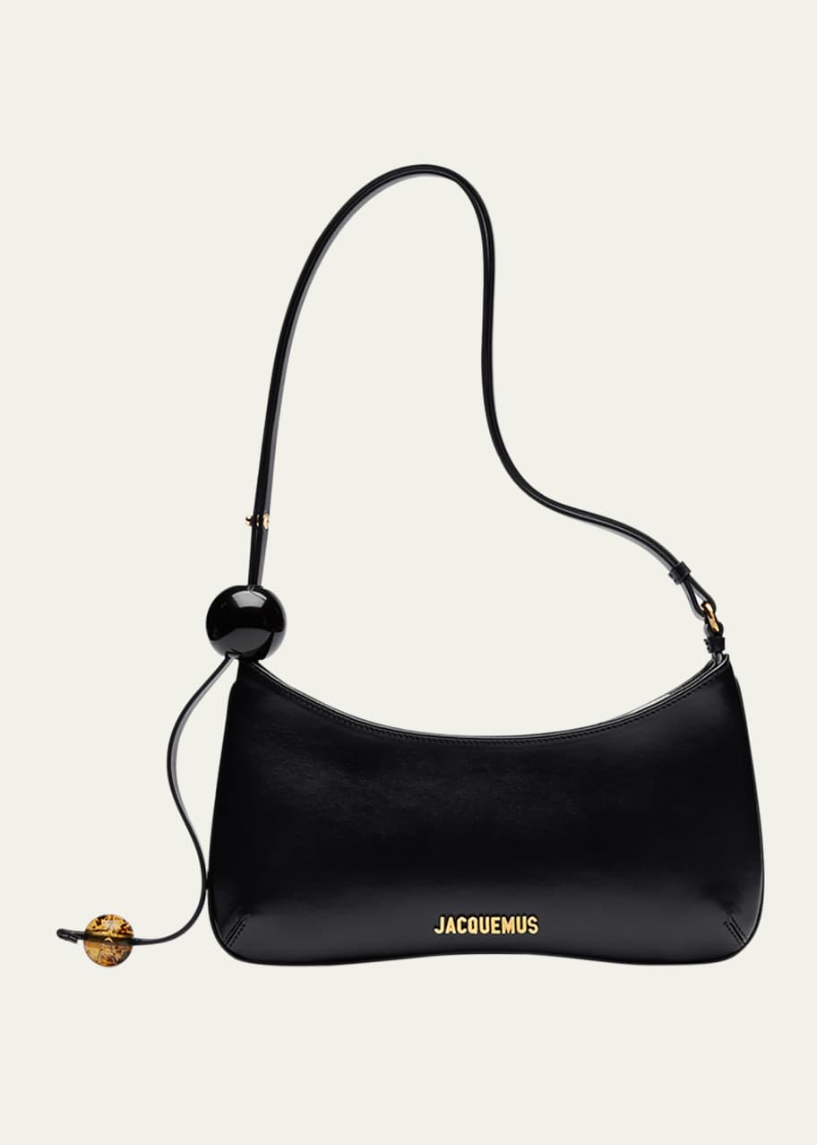 Image 1 of 1: Le Bisou Perle Leather Shoulder Bag