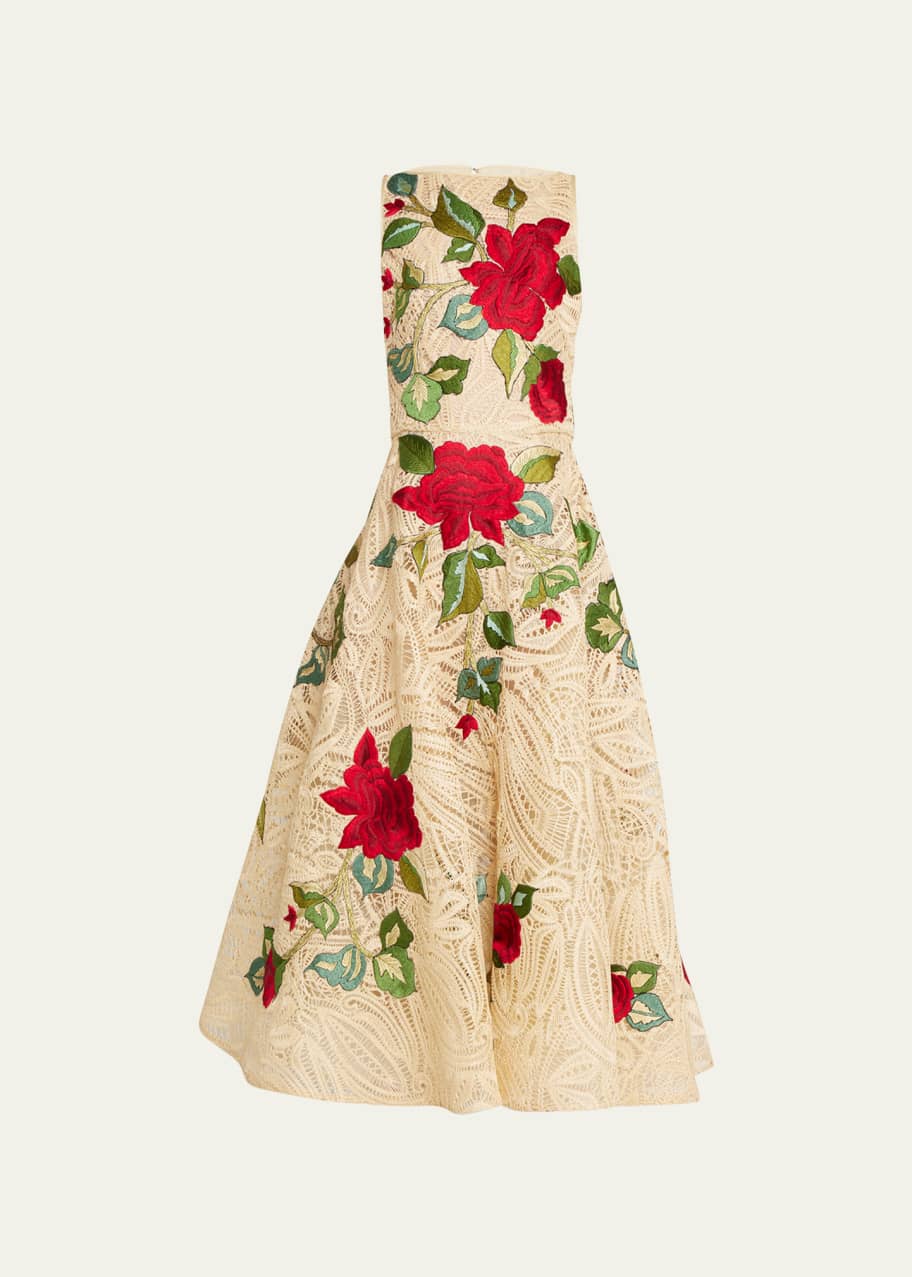 green emerald velvet dress FLORAL APPLIQUE CAFTAN – Naeem Khan main image 0
