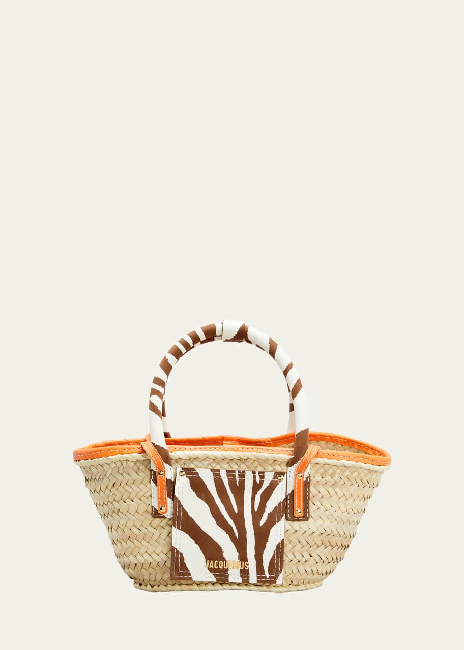 冬ギフト  Jacquemus Le Petit Panier Soli Zebra Top-Handle Bag バッグ
