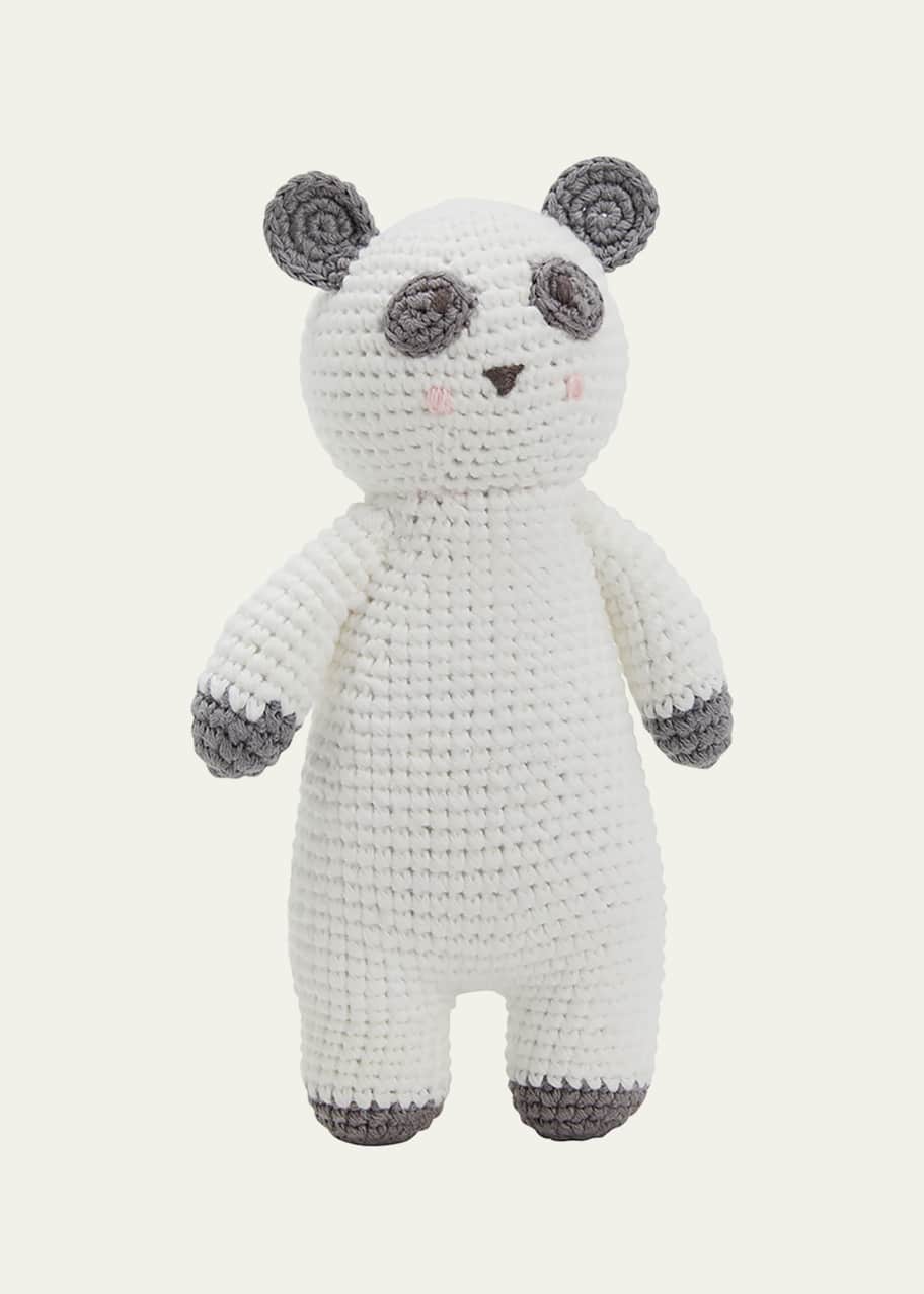 Image 1 of 1: Crochet Panda Rattle Toy
