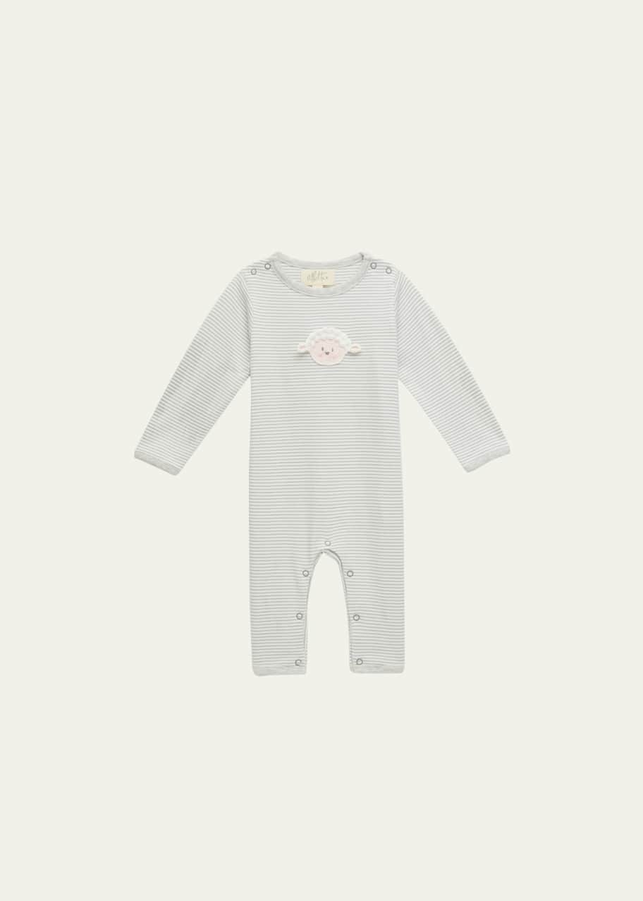 Image 1 of 1: Kid's Layla Lamb Crocheted Playsuit, Size Newborn-12M