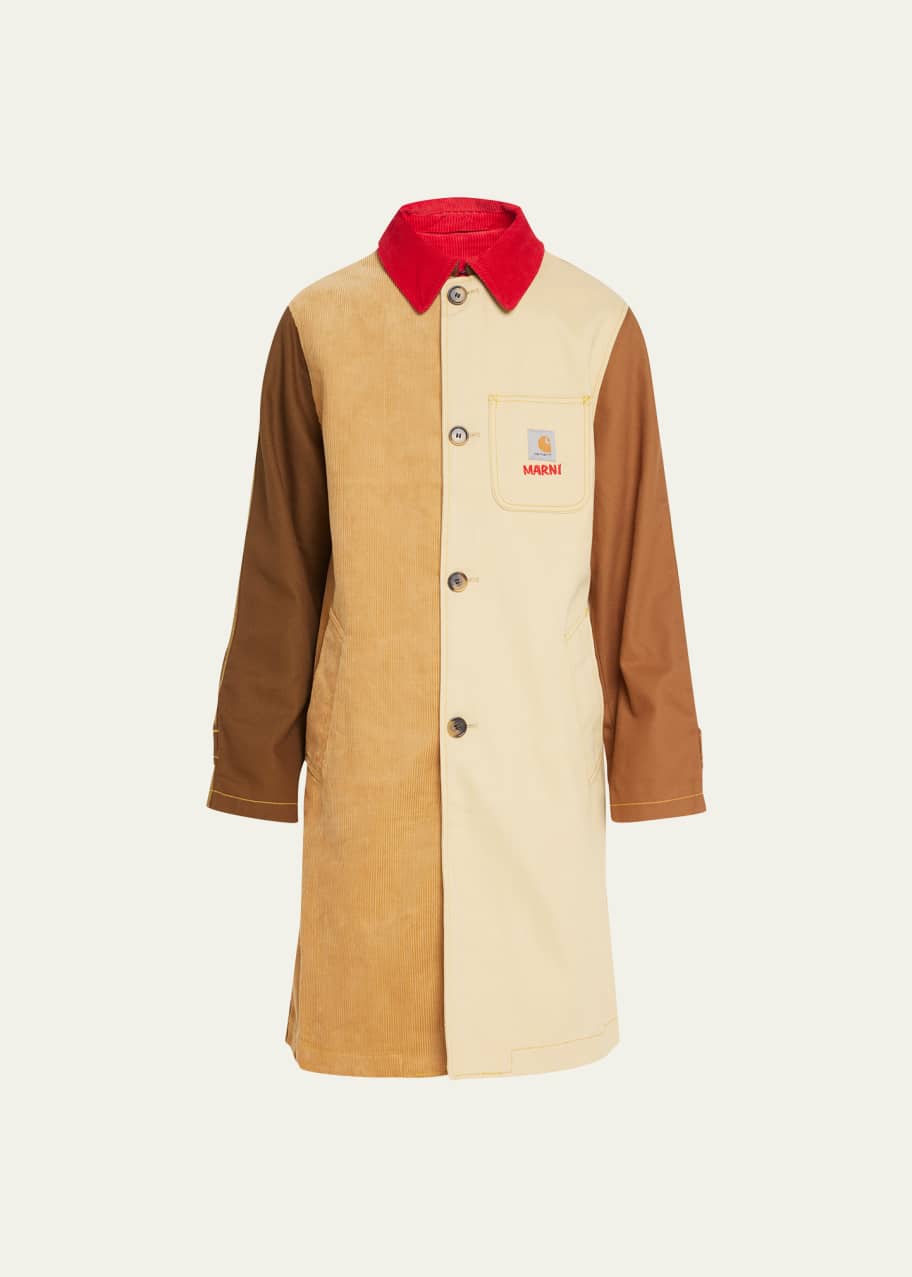Marni x Carhartt WIP Men s Patchwork Long Coat Bergdorf Goodman