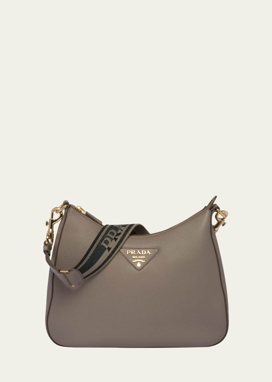 Zip Leather Hobo Bag