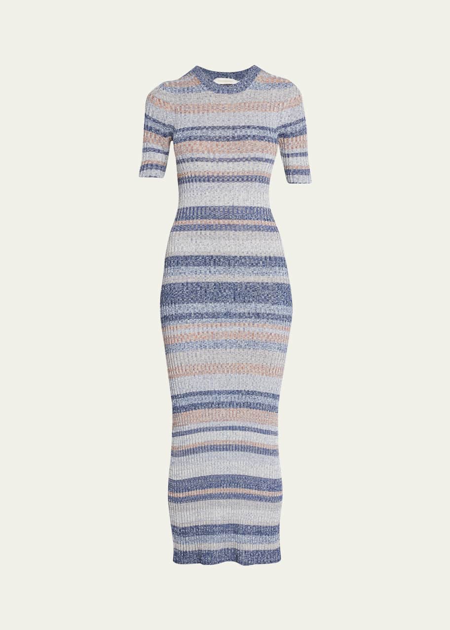 Zimmermann Wonderland Striped Melange Dress - Bergdorf Goodman