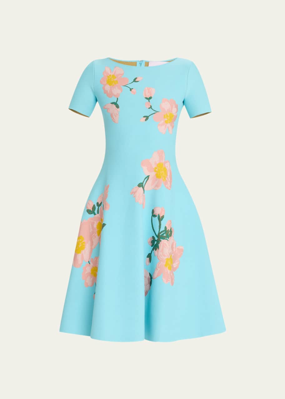 knee length dresses for ladies Aisha Short Sleeve Knit Midi Dress