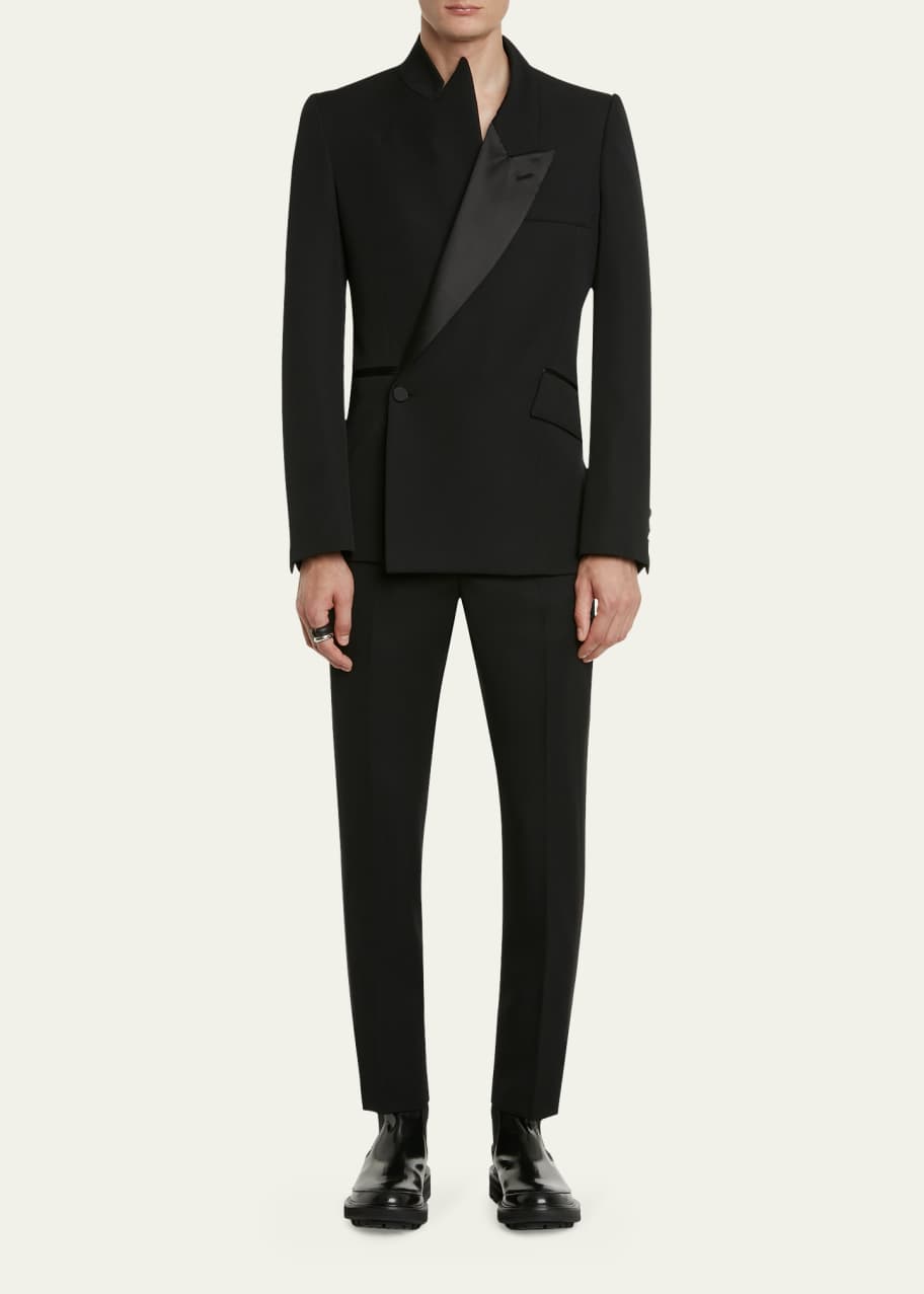 Image 1 of 1: Men's Grain de Poudre Slim Tuxedo Pants