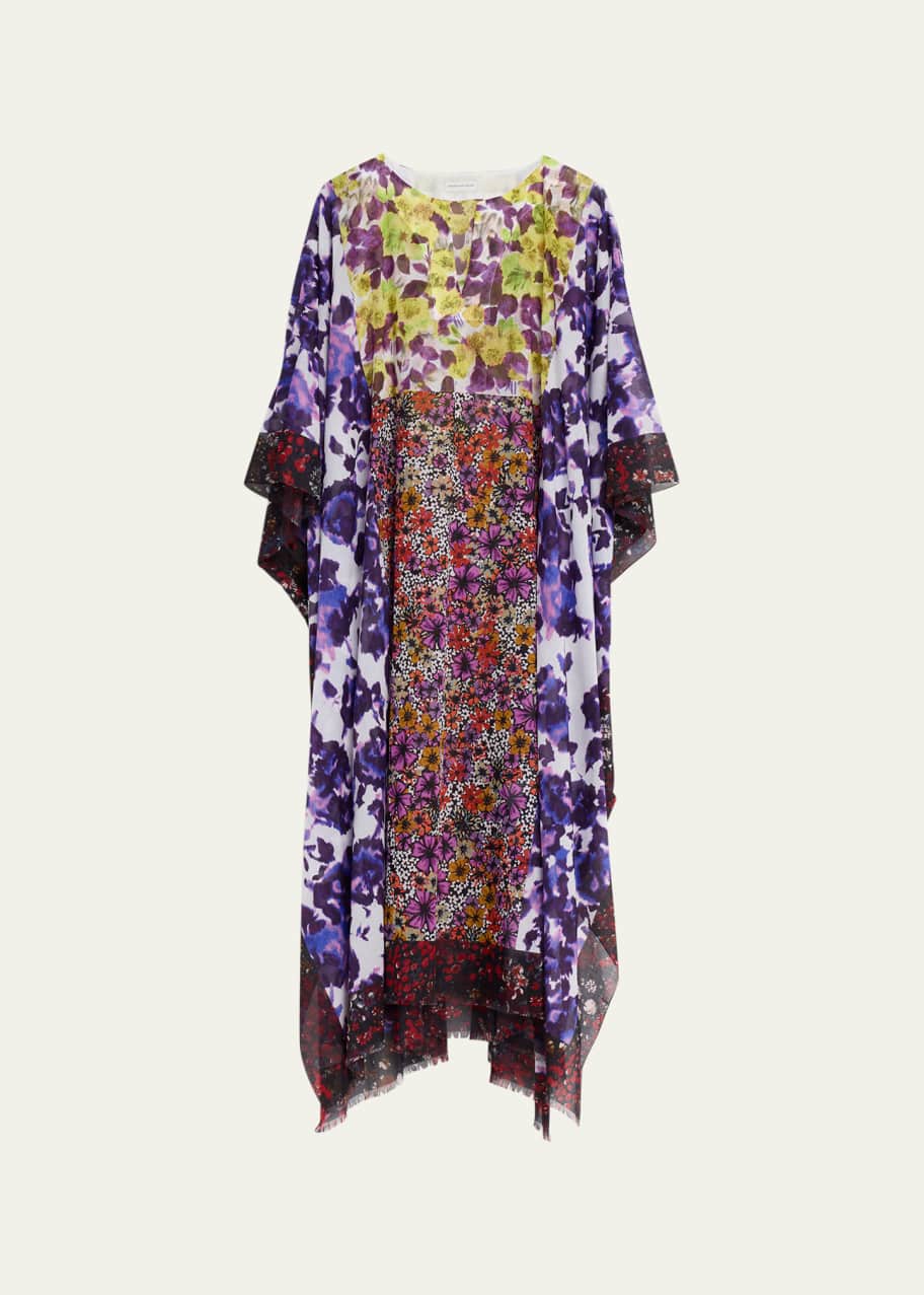 Dries Van Noten Cartland Floral-Print Long Kaftan Shirt - Bergdorf