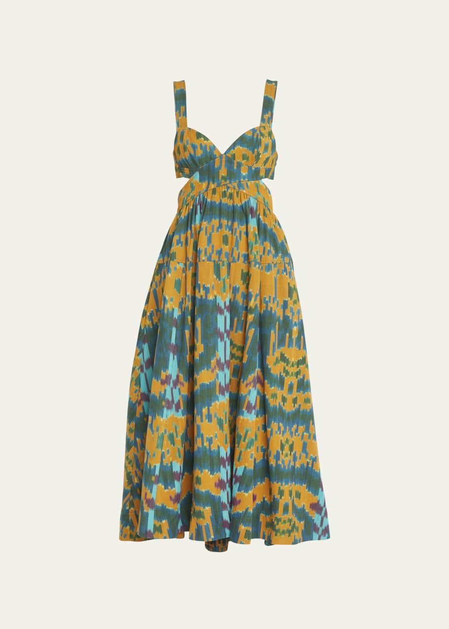 white christmas dresses Nova Tie Back Dress in Cobalt | OMNES | Ethical & Affordable Clothing main image 0