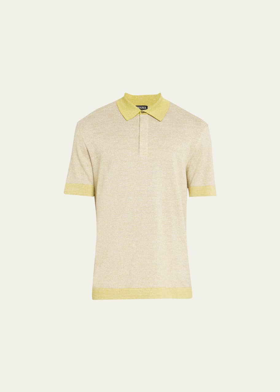 ZEGNA Men s Jacquard Polo Shirt Bergdorf Goodman