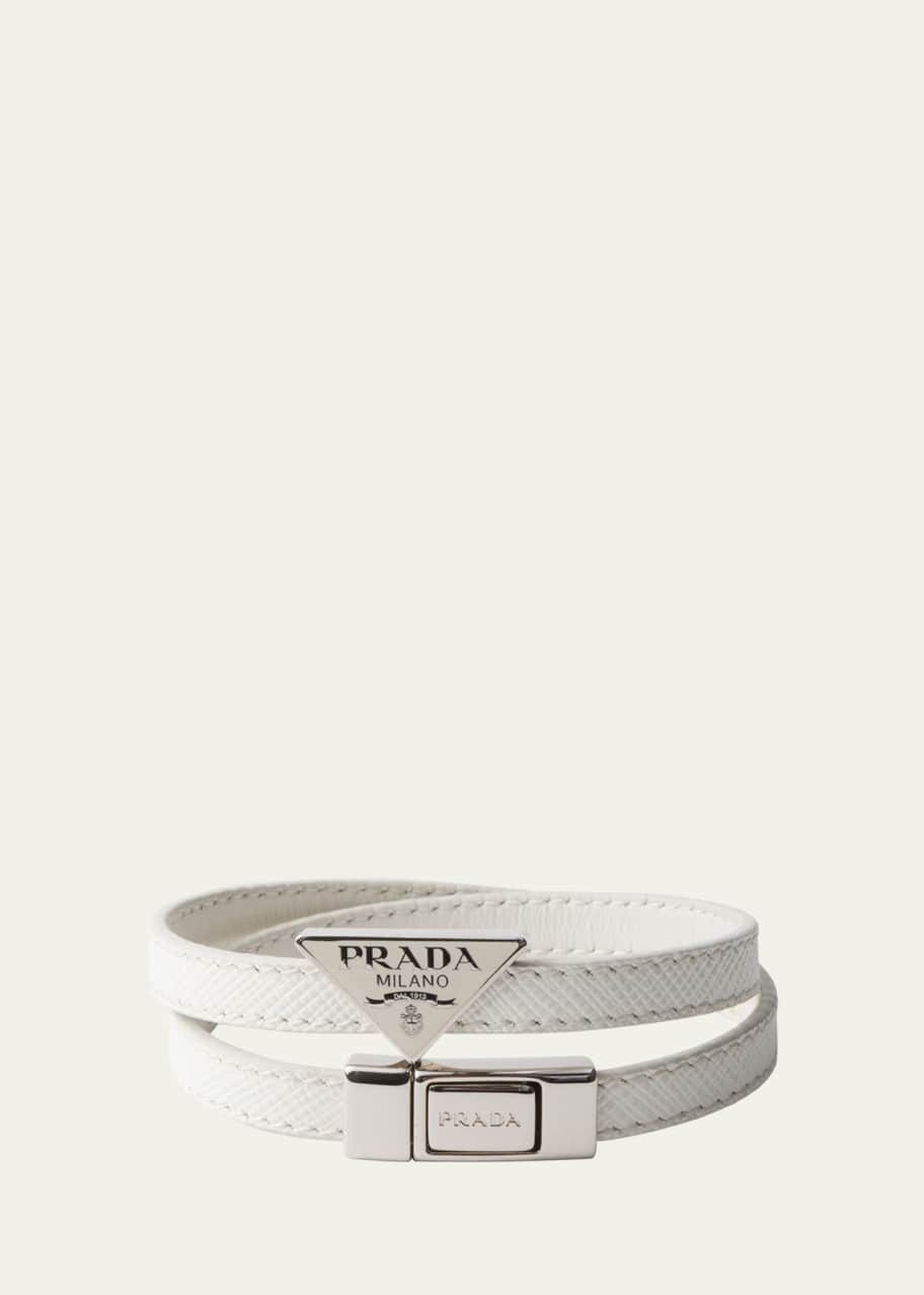 ブレスレット PRADA SAFFIANO LEATHER BRACELET WITH LOGO CHARM Saffiano leather bracelet with logo charm PRADA – RBoutique