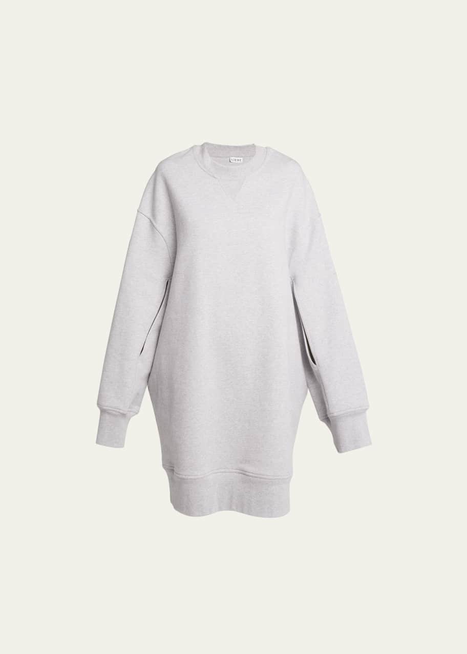 open lace back dress OVERSIZED SWEATSHIRT DRESS (PINK ROSE) main image 1