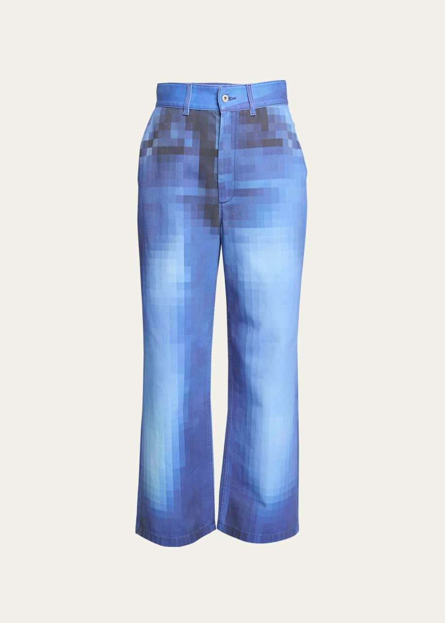 Loewe Pixelated Baggy Jeans - Bergdorf Goodman