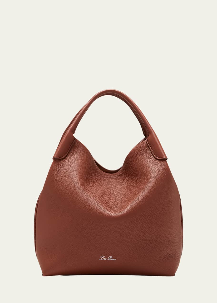 Image 1 of 1: Bale Fine-Grain Leather Crossbody Bag
