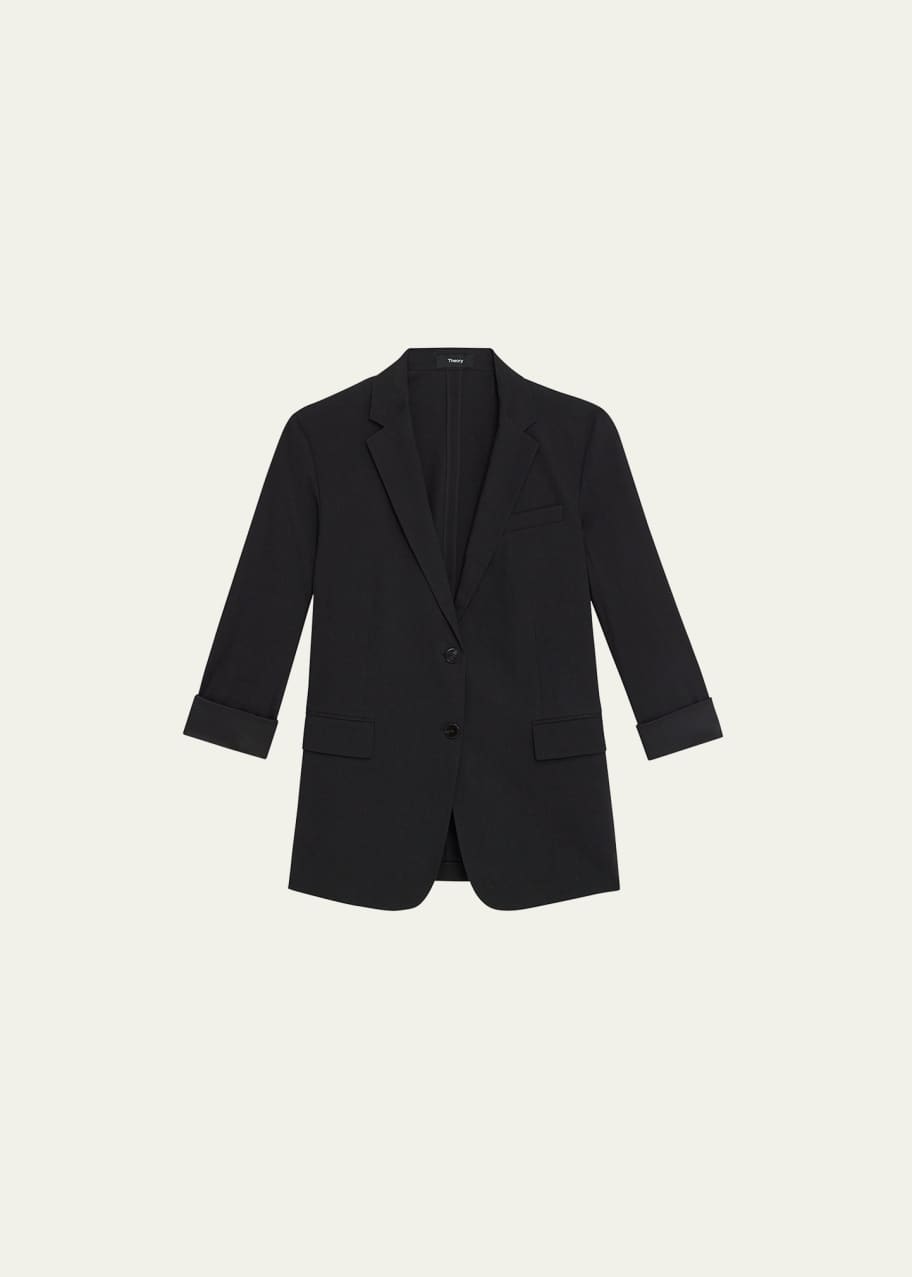 Rolled sleeve clearance boyfriend blazer