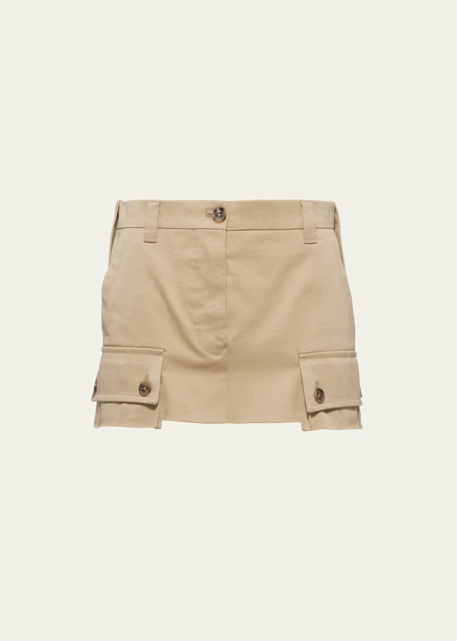 Miu Miu Chino Cargo Mini Skirt - Bergdorf Goodman