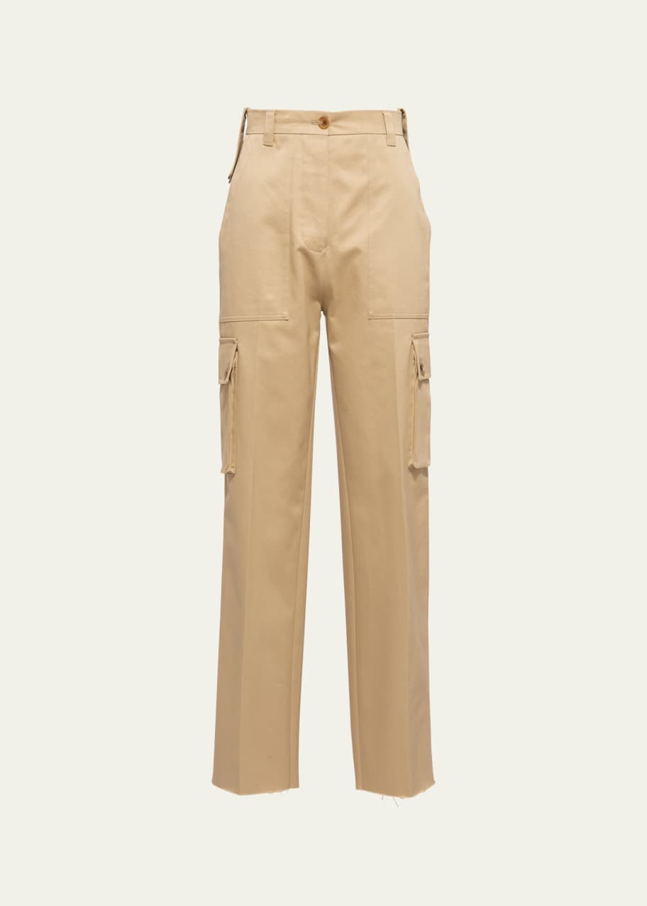 パンツ 90s miumiu men's khaki slacks Miu Miu Chino Straight-Leg Cargo Pants - Bergdorf Goodman