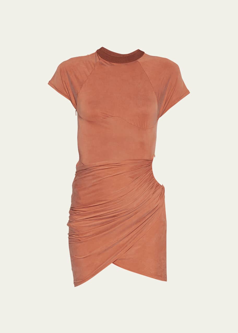 Jacquemus La Robe Espelho Court Draped Cutout Mini Dress - Bergdorf Goodman