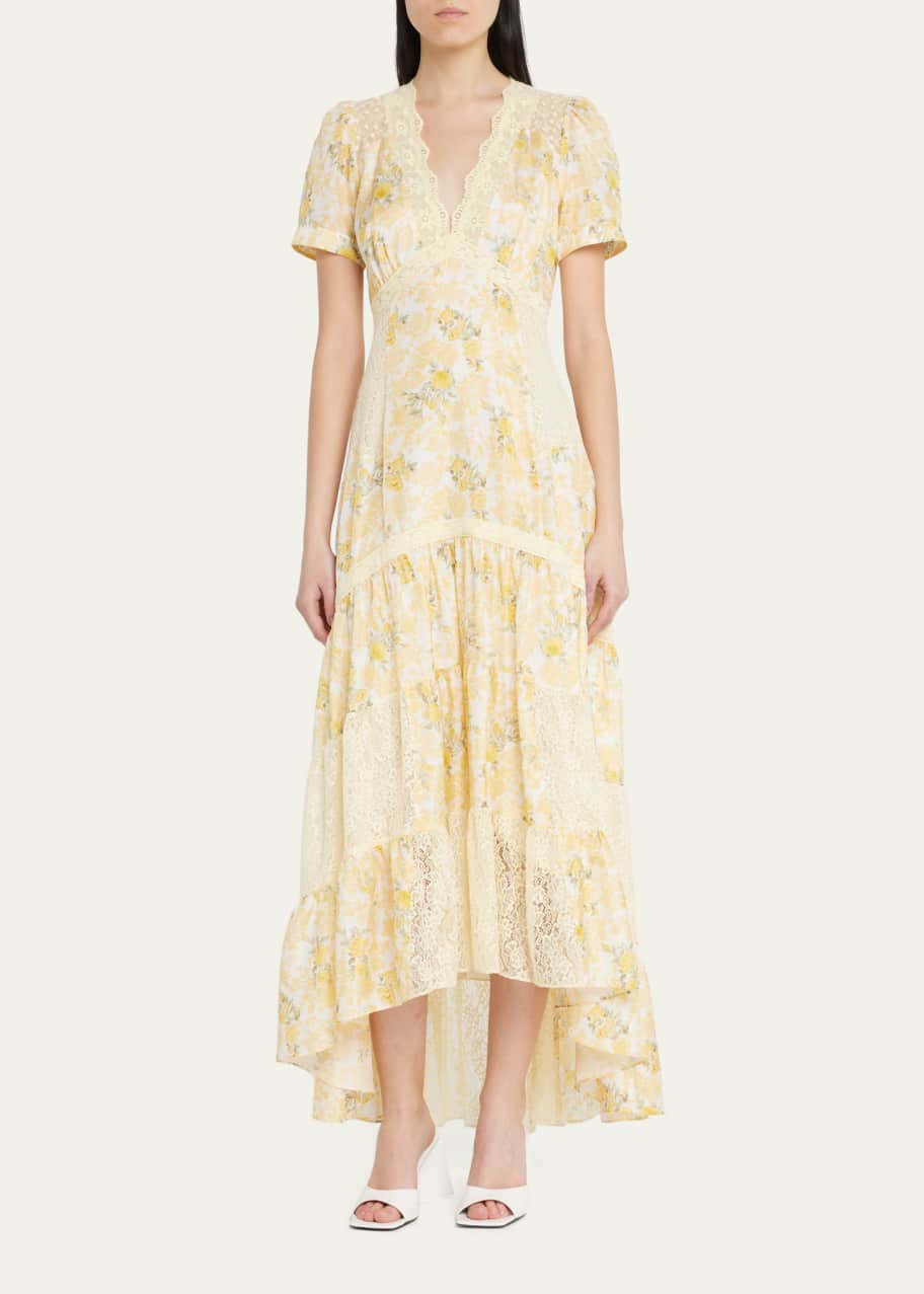 a line tulle midi dress Women's Jarfin A-line Cape Shoulder Tulle Midi Dress XS/S/M/L/XL/Customize Pastel Green Floral MEAN BLVD M / Pastel Green / Floral