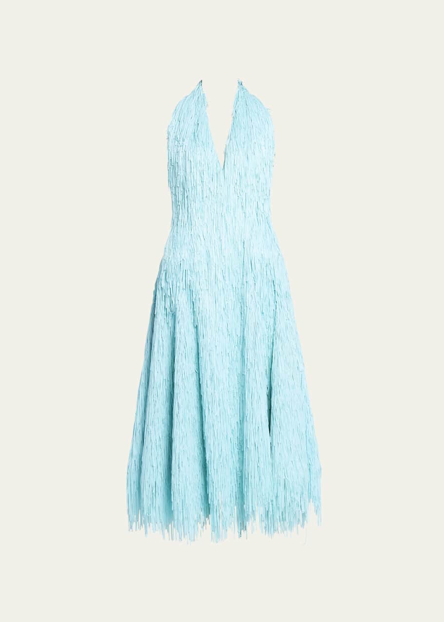 Halter-Neck Fil Coupe Dress