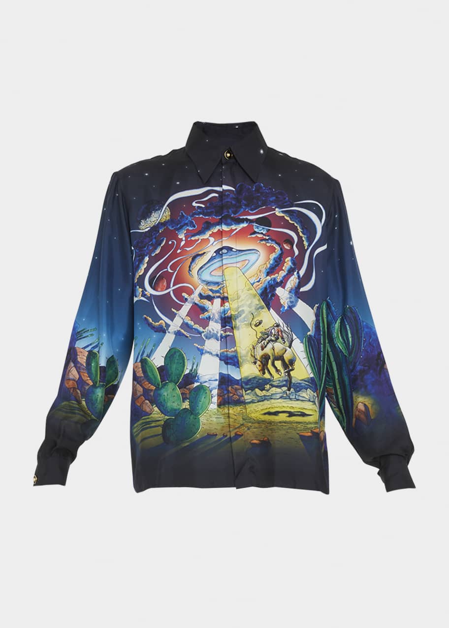 Frenchie French Bulldog Ink Space Cowboy UFO T-Shirt