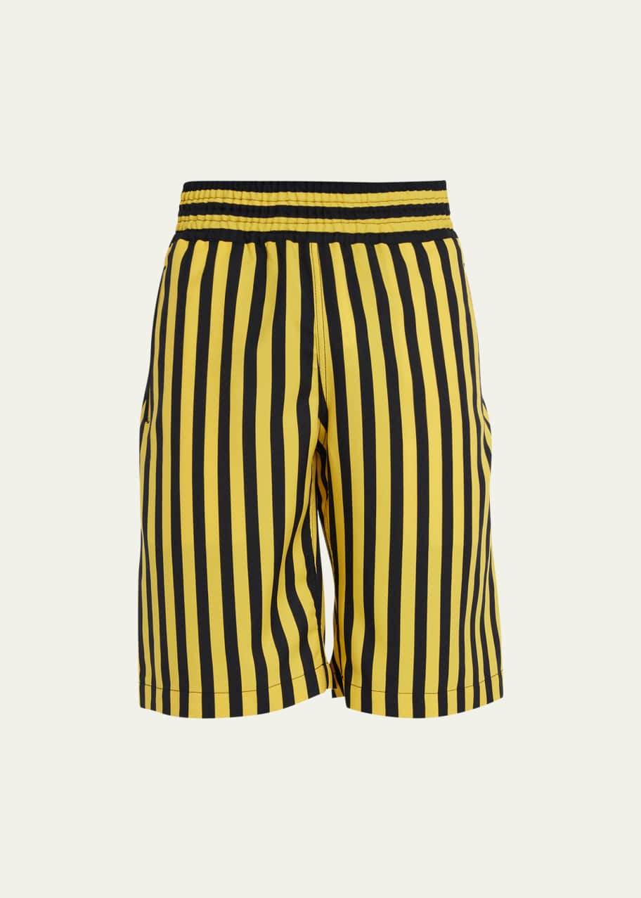 COMME DES GARCONS HOMME PLUS Men s Broad Stripe Oxford Shorts