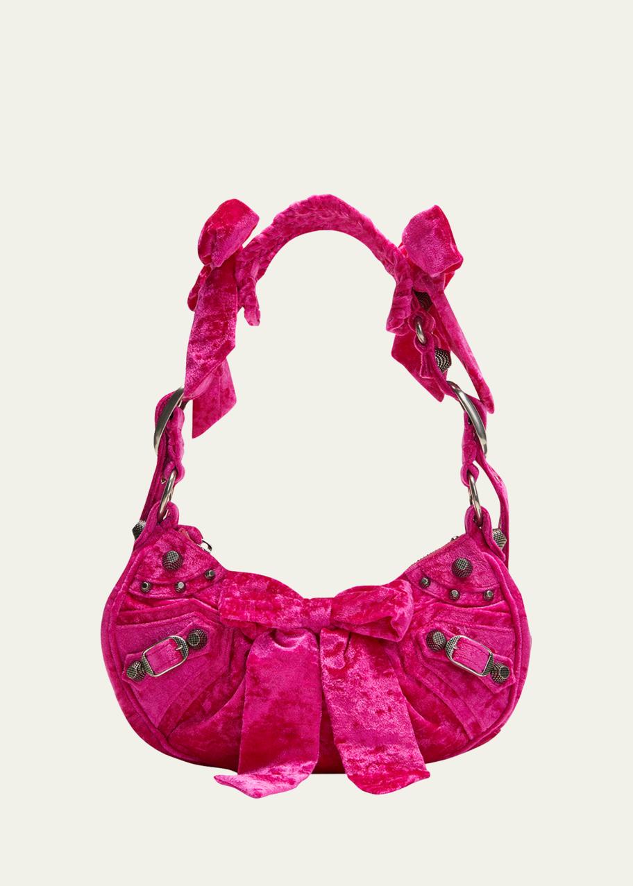 Balenciaga Le Cagole XS Velvet Bow Shoulder Bag - Bergdorf Goodman