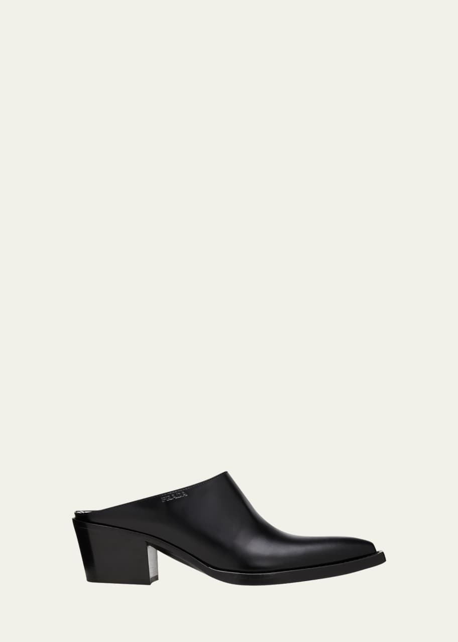 靴 PRADA Leather Mules Prada - Black Quilted Leather Mule, 55mm | Mitchell Stores