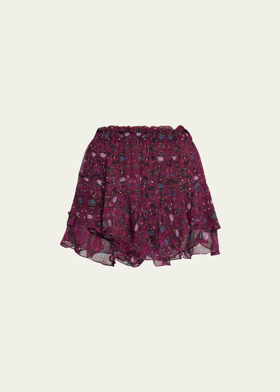 Isabel Marant Floral-Print Silk Skirt - Bergdorf Goodman
