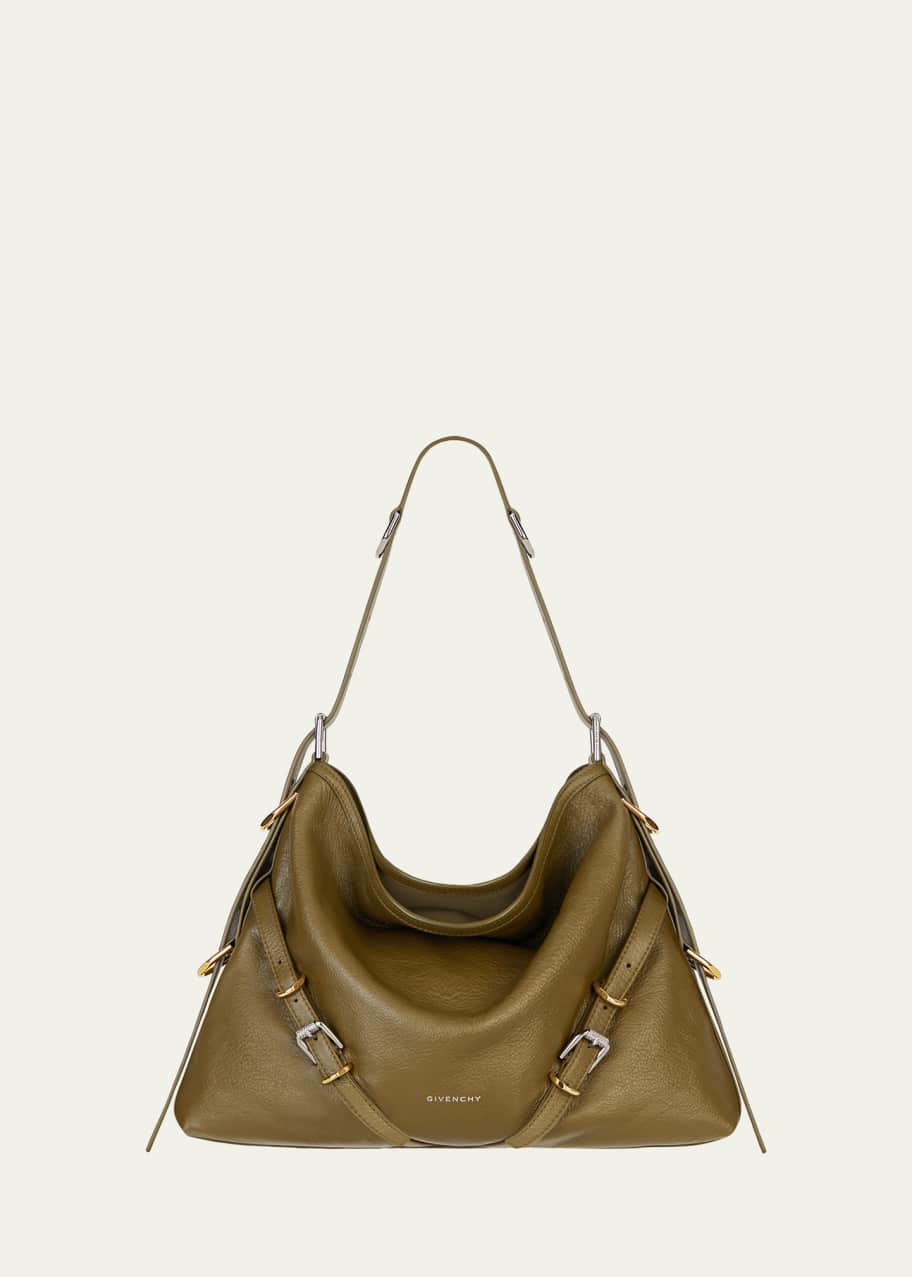 Givenchy Voyou Medium Shoulder Bag in Tumbled Leather