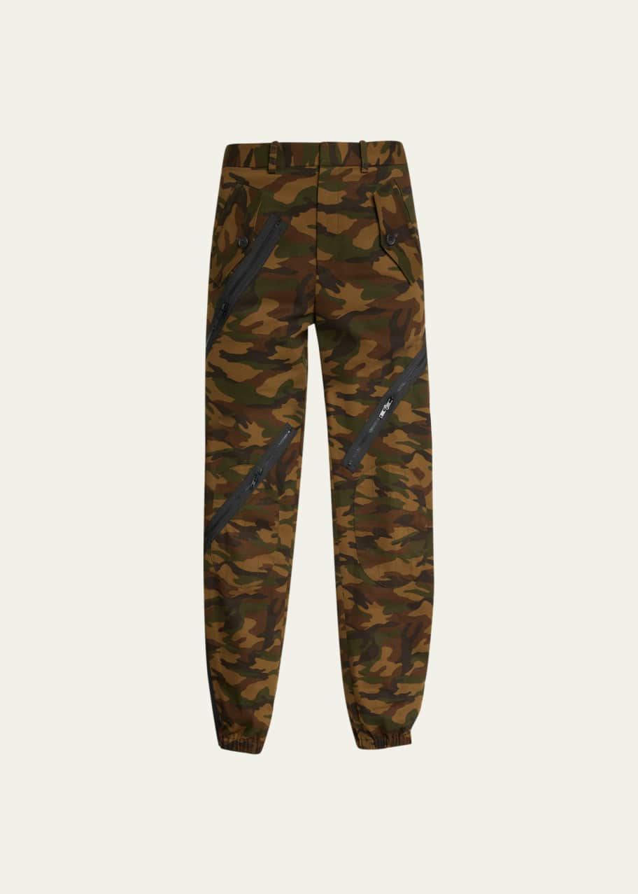 Camo joggers with zippers 2025