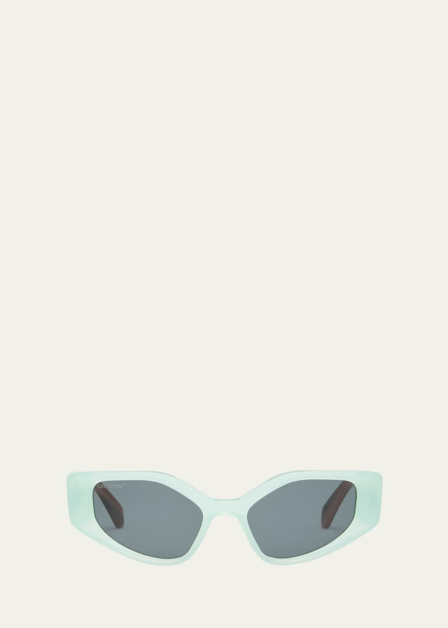 Image 1 of 1: Memphis Beveled Acetate Cat-Eye Sunglasses