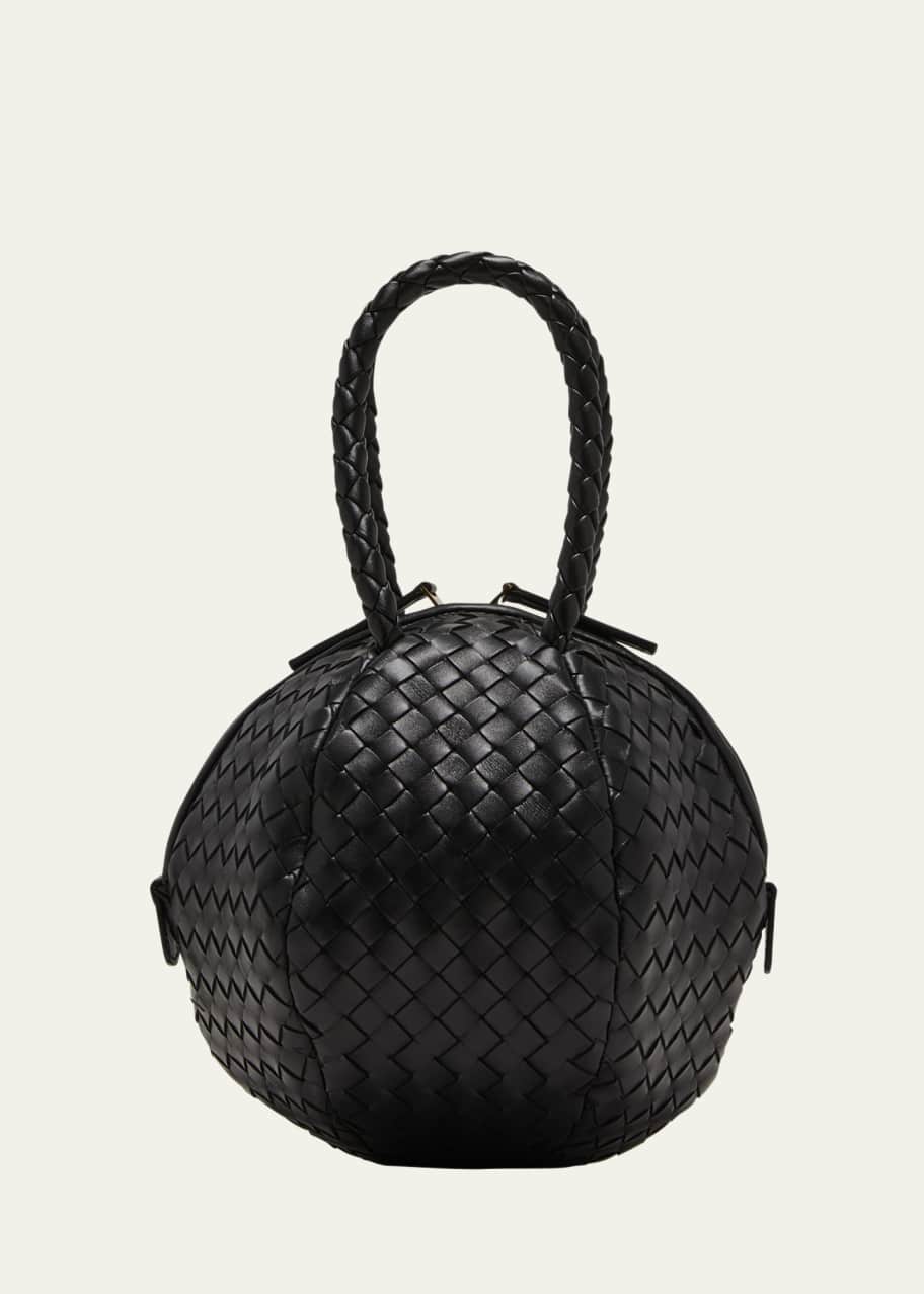 BOTTEGA VENETA がま口ハンドバッグ Bottega Veneta Mava Intrecciato Lambskin Top-Handle Bag - Bergdorf