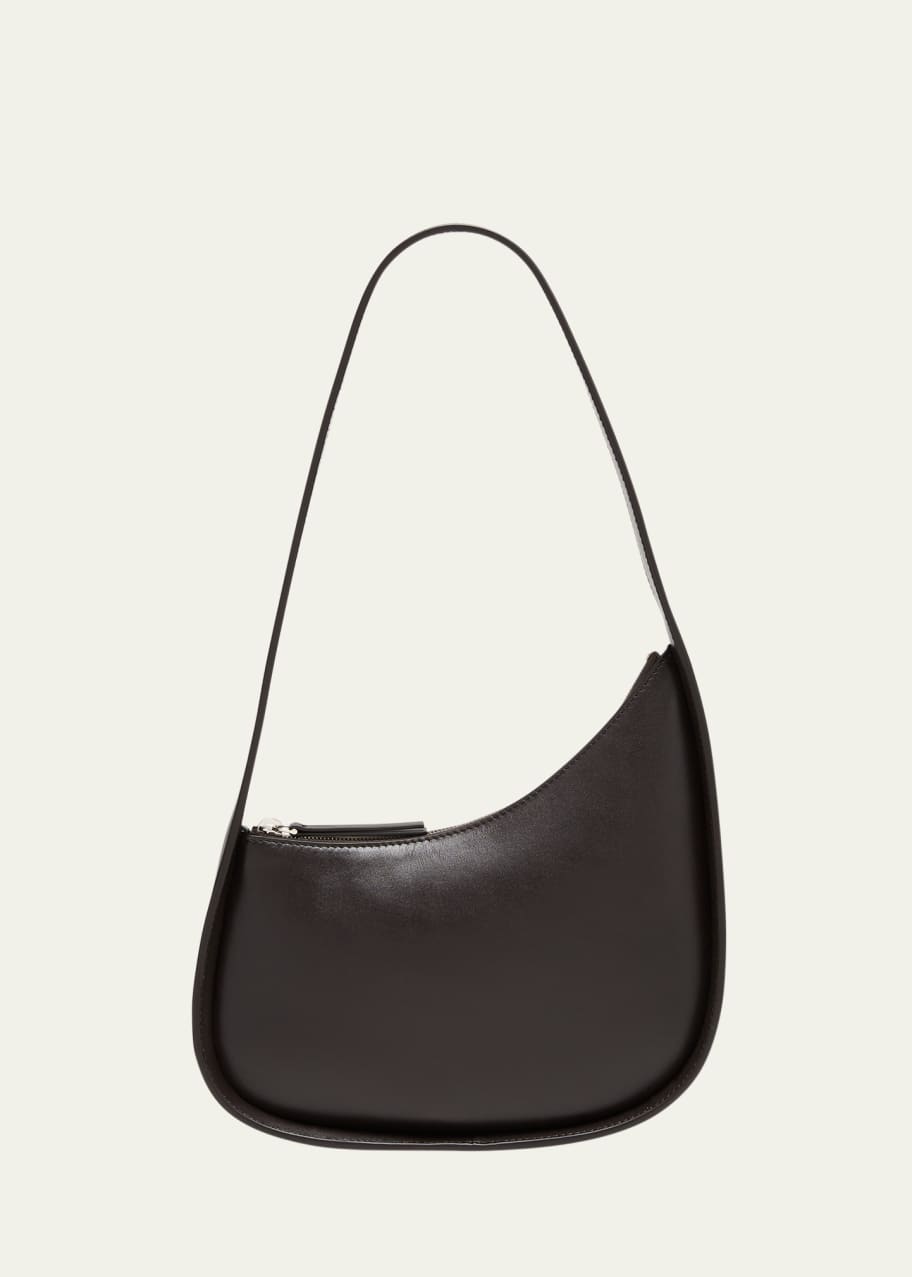 Image 1 of 1: Half Moon Shoulder Bag in Box Calfskin