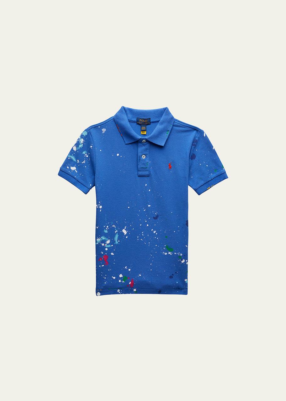 paint splash polo shirt