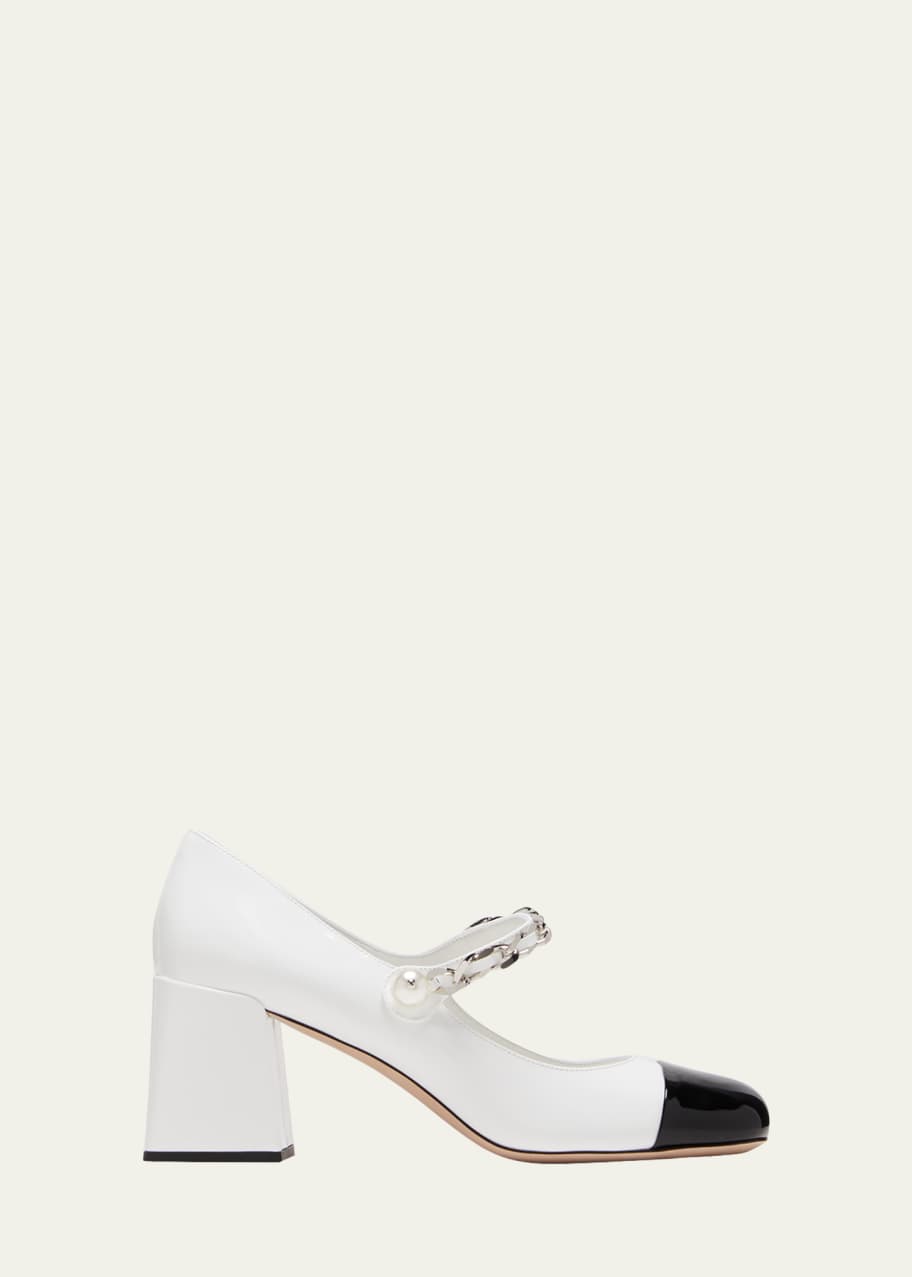 Miu Miu Cap Toe May Jane Pumps - Bergdorf Goodman