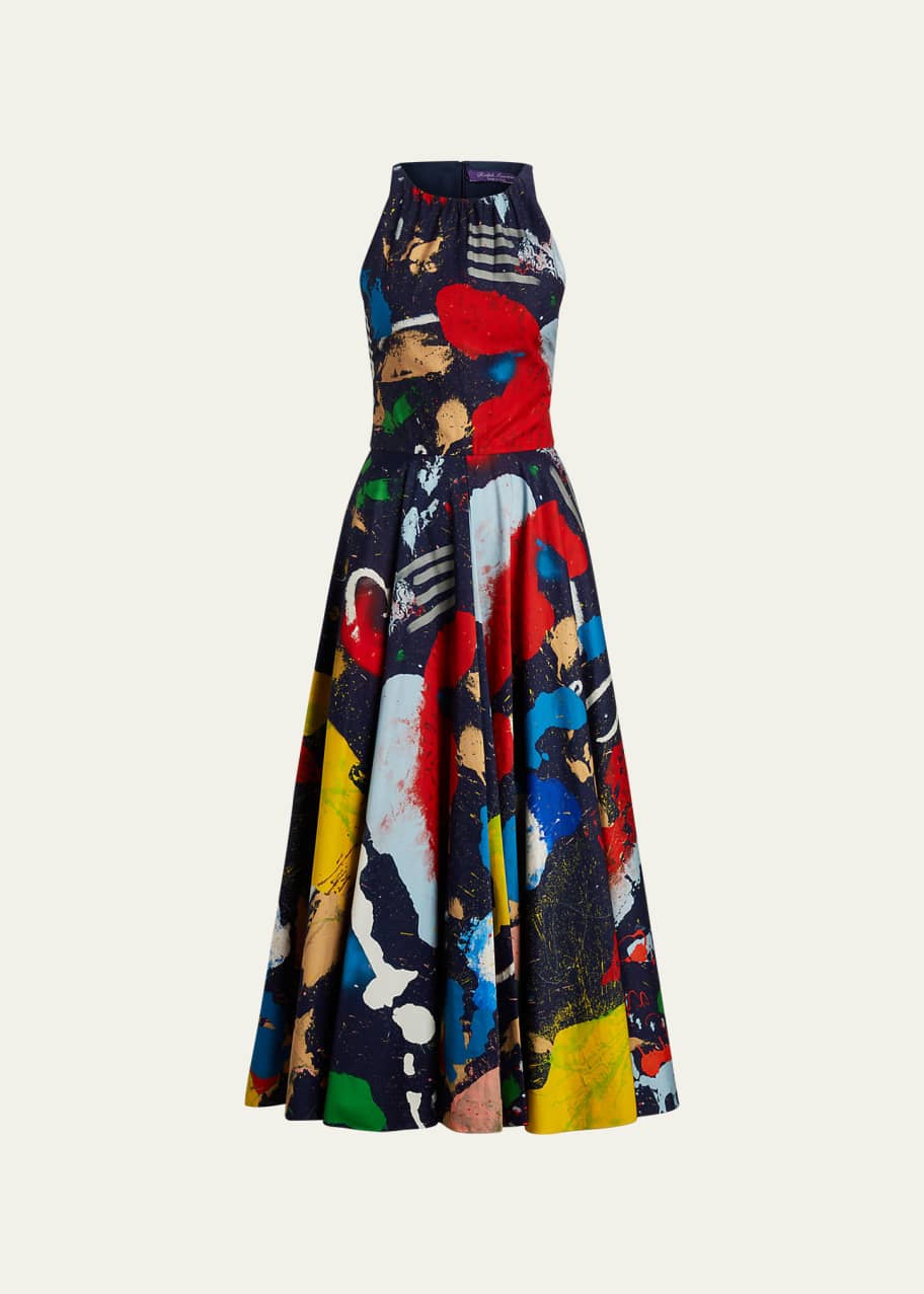 open lace back dress Paint-Splatter Sack Dress – UQNATU main image 0