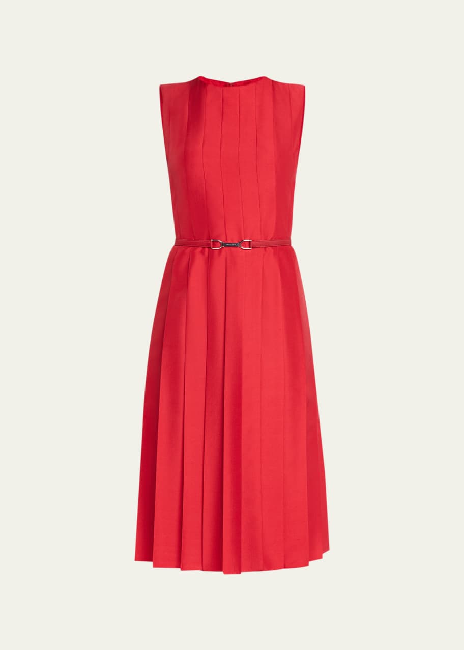 strapless open back dress Krisley Pleated Midi Dress main image 0